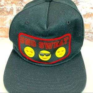 #NO SWEAT Emojo Baseball Cap JoyPixels Black Sz Youth OSFM 1